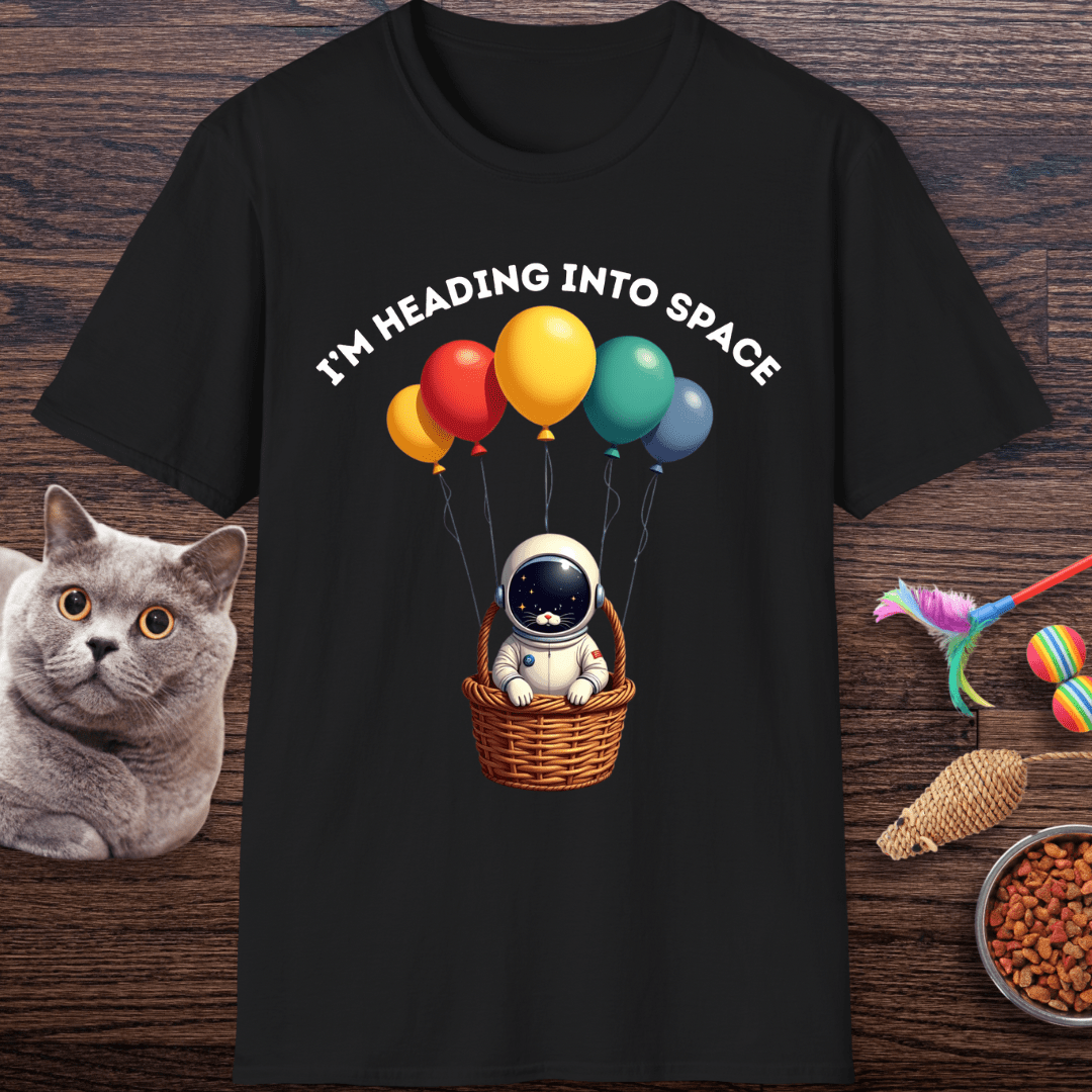 Space Kitty Balloon Ride T-Shirt