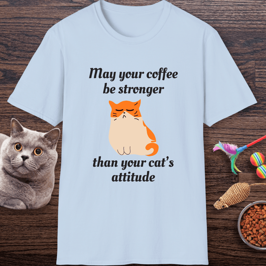 Strong Coffee, Sassy Cat T-Shirt