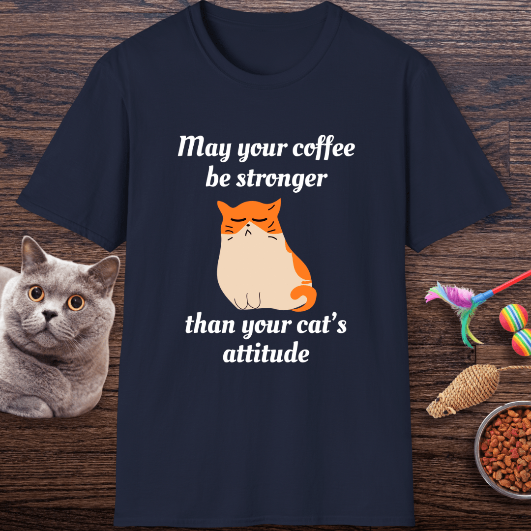 Strong Coffee, Sassy Cat T-Shirt