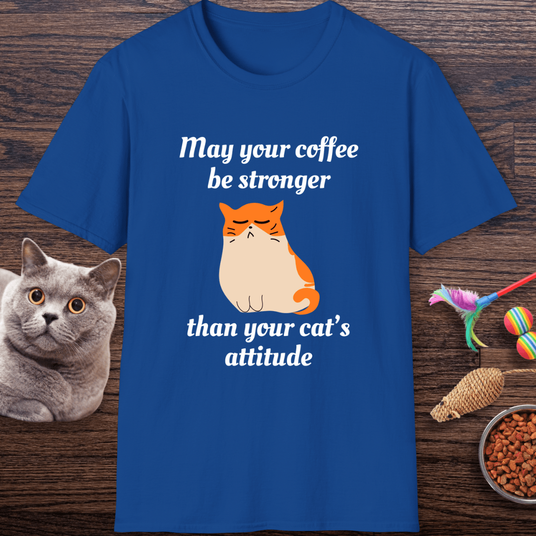 Strong Coffee, Sassy Cat T-Shirt