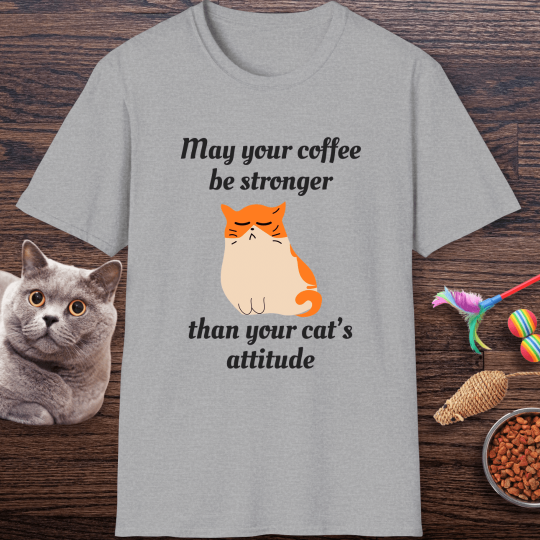 Strong Coffee, Sassy Cat T-Shirt
