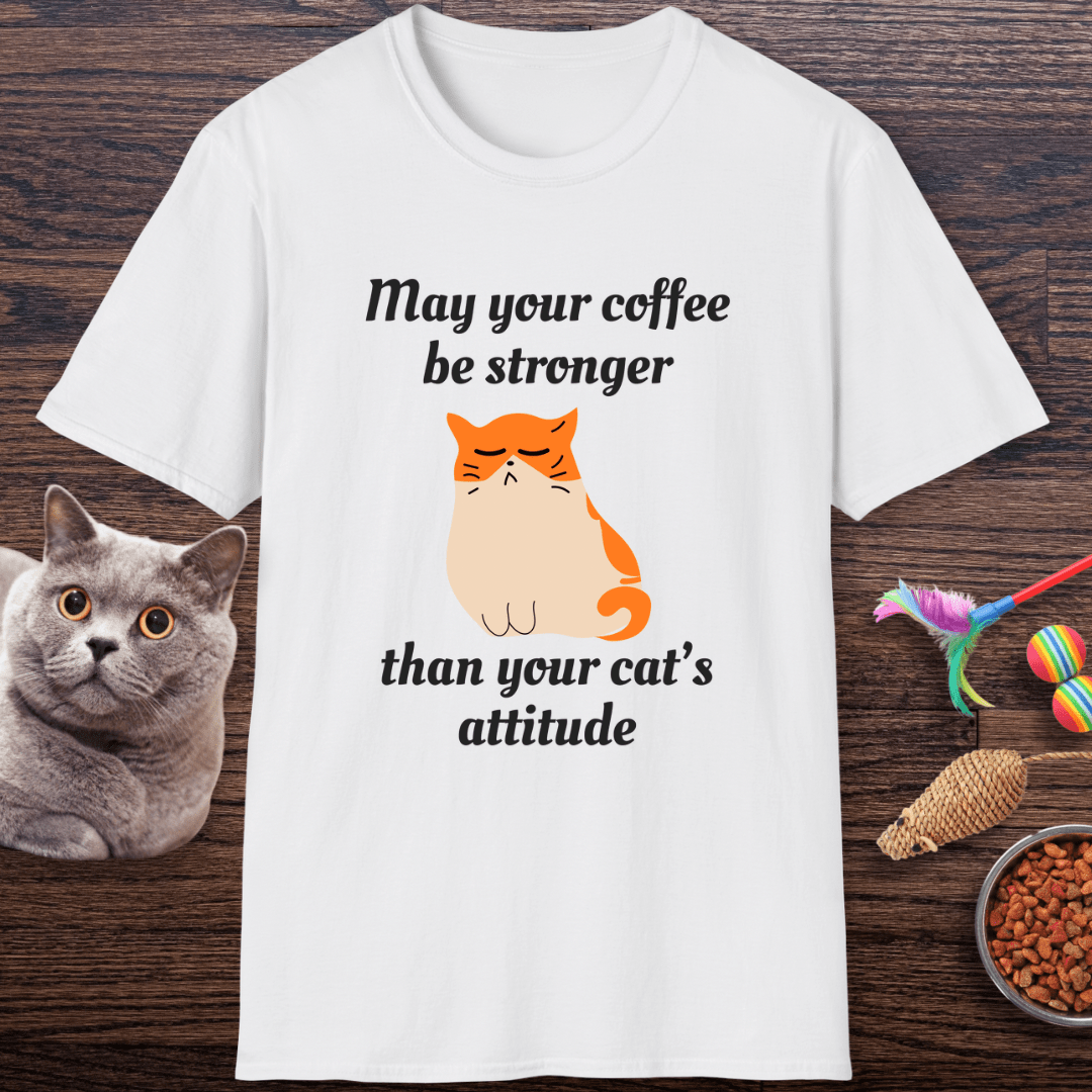 Strong Coffee, Sassy Cat T-Shirt