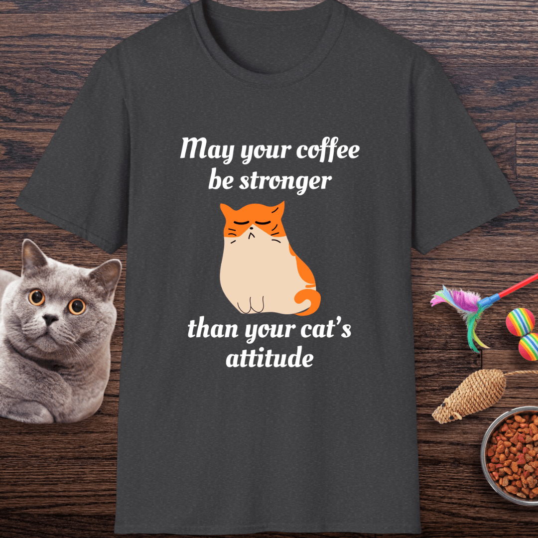 Strong Coffee, Sassy Cat T-Shirt