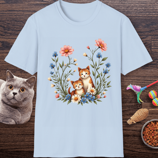 Two Cute Kitties in Bloom T-Shirt