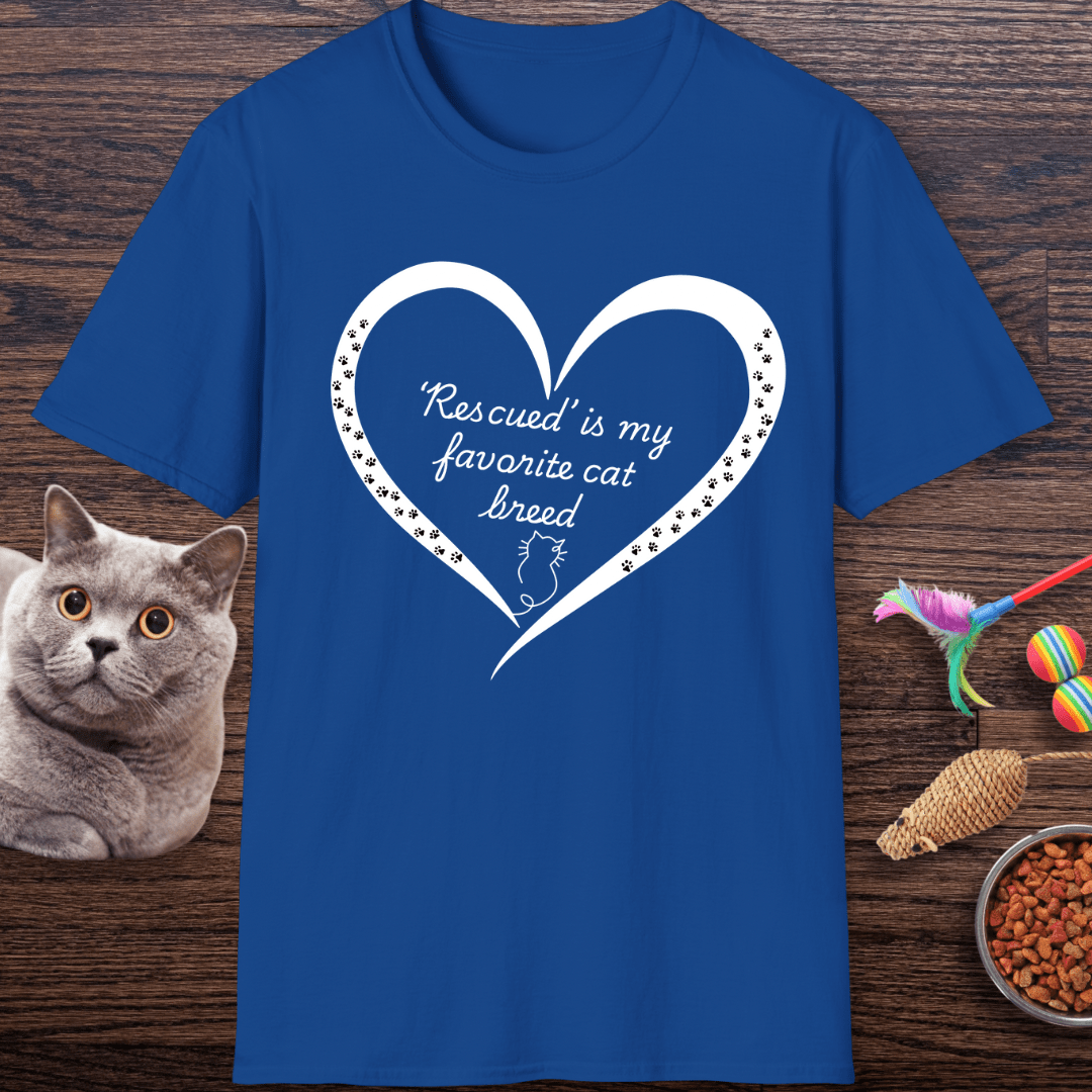 ‘Rescued’ Is My Favorite Cat Breed T-Shirt