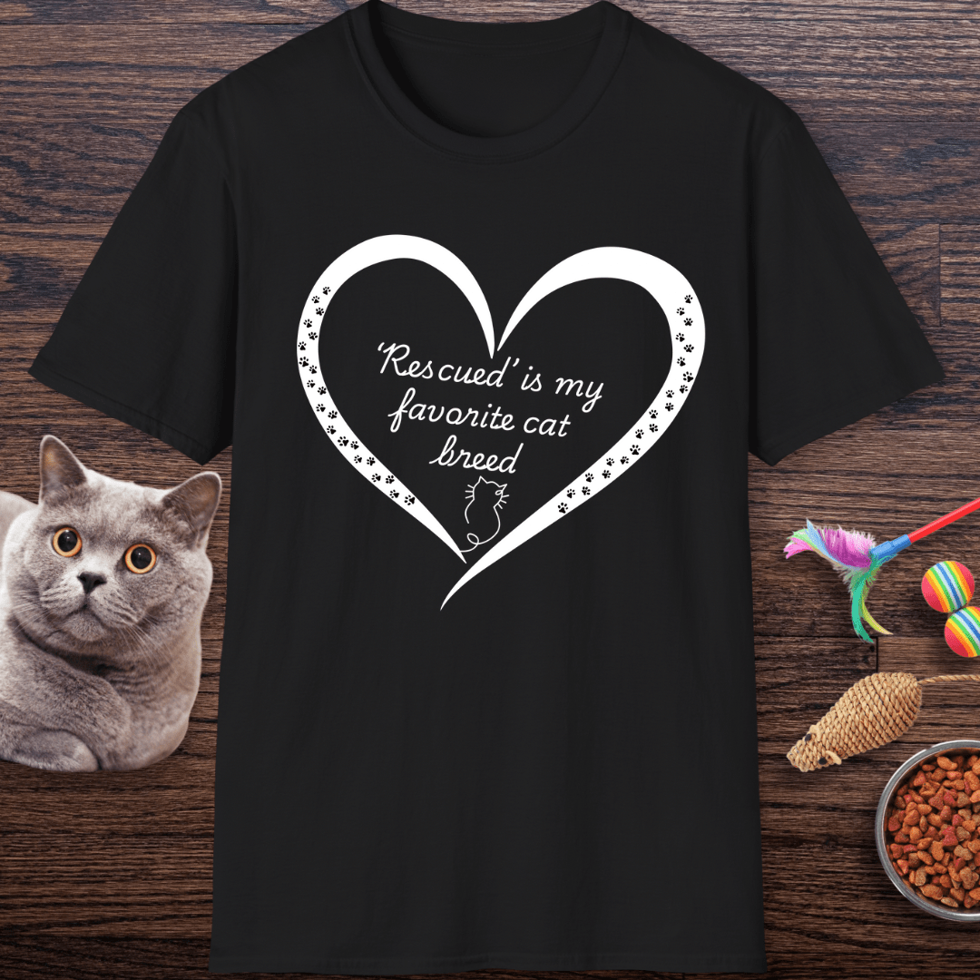 ‘Rescued’ Is My Favorite Cat Breed T-Shirt
