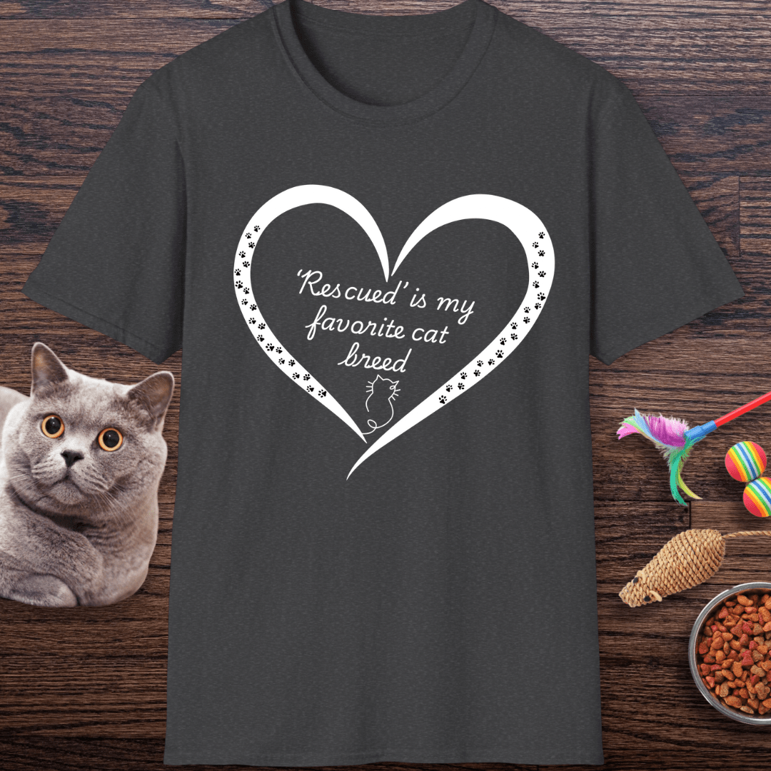 ‘Rescued’ Is My Favorite Cat Breed T-Shirt