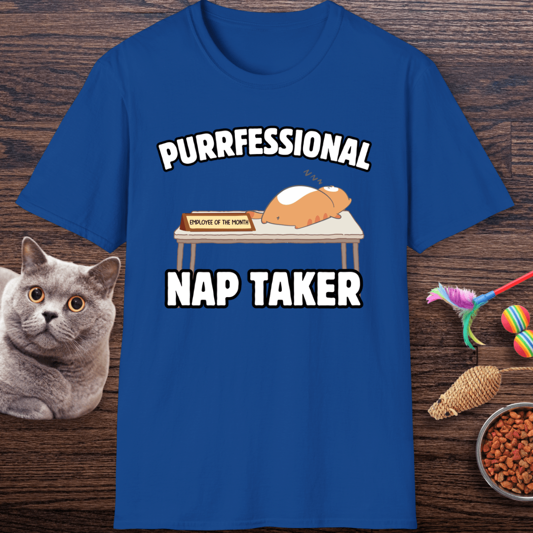 Purrfessional Nap Taker Cat T-Shirt