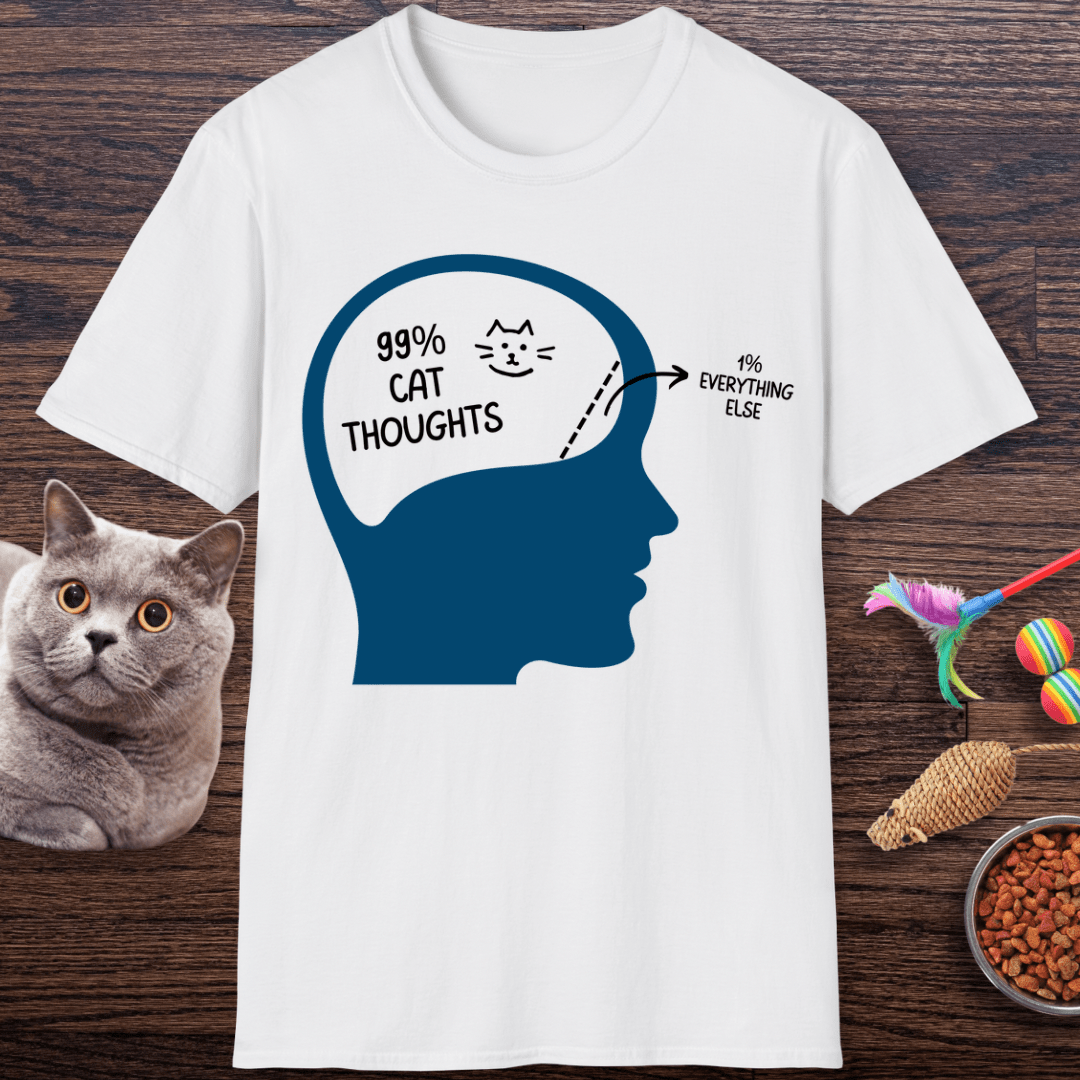 99% Cat Thoughts T-Shirt