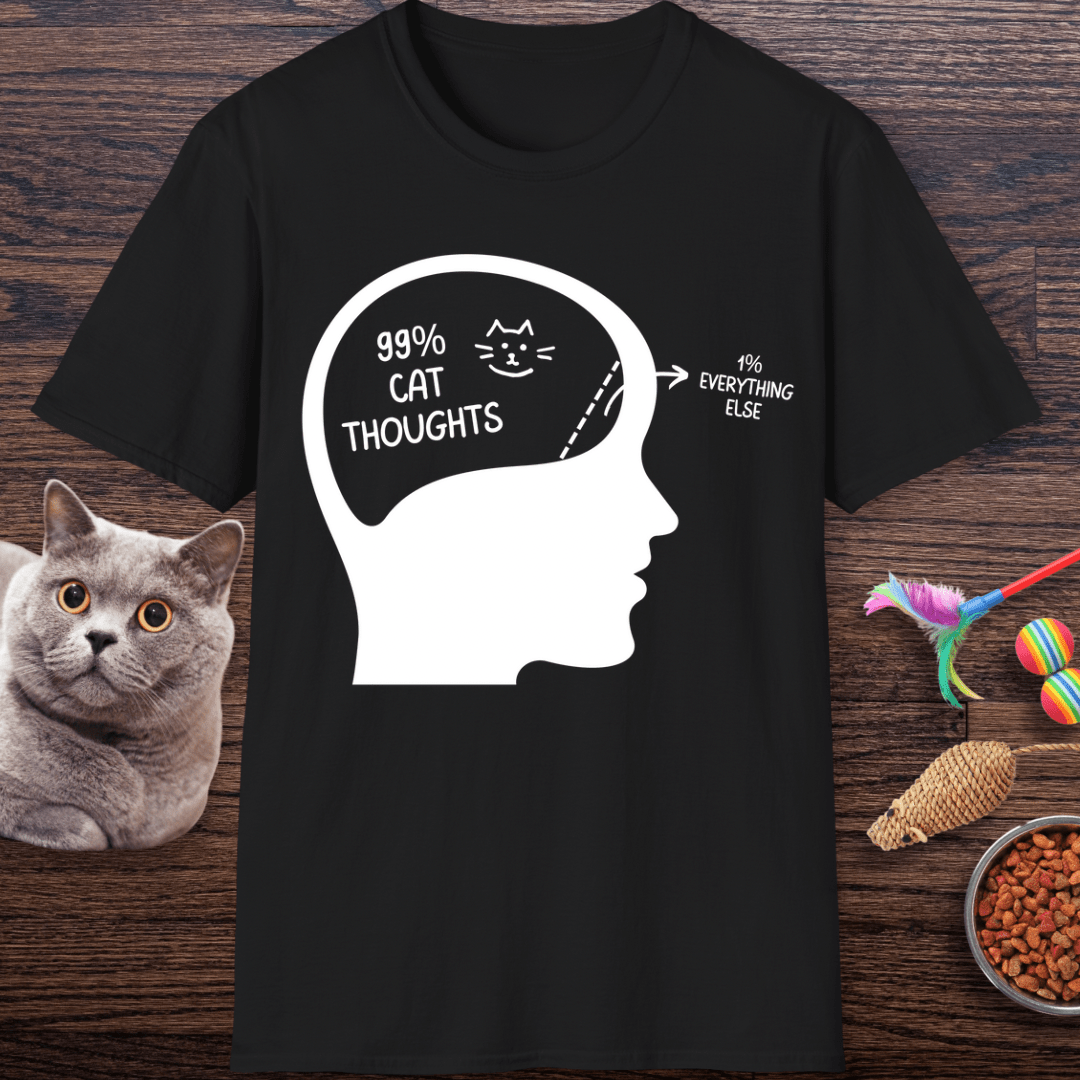 99% Cat Thoughts T-Shirt
