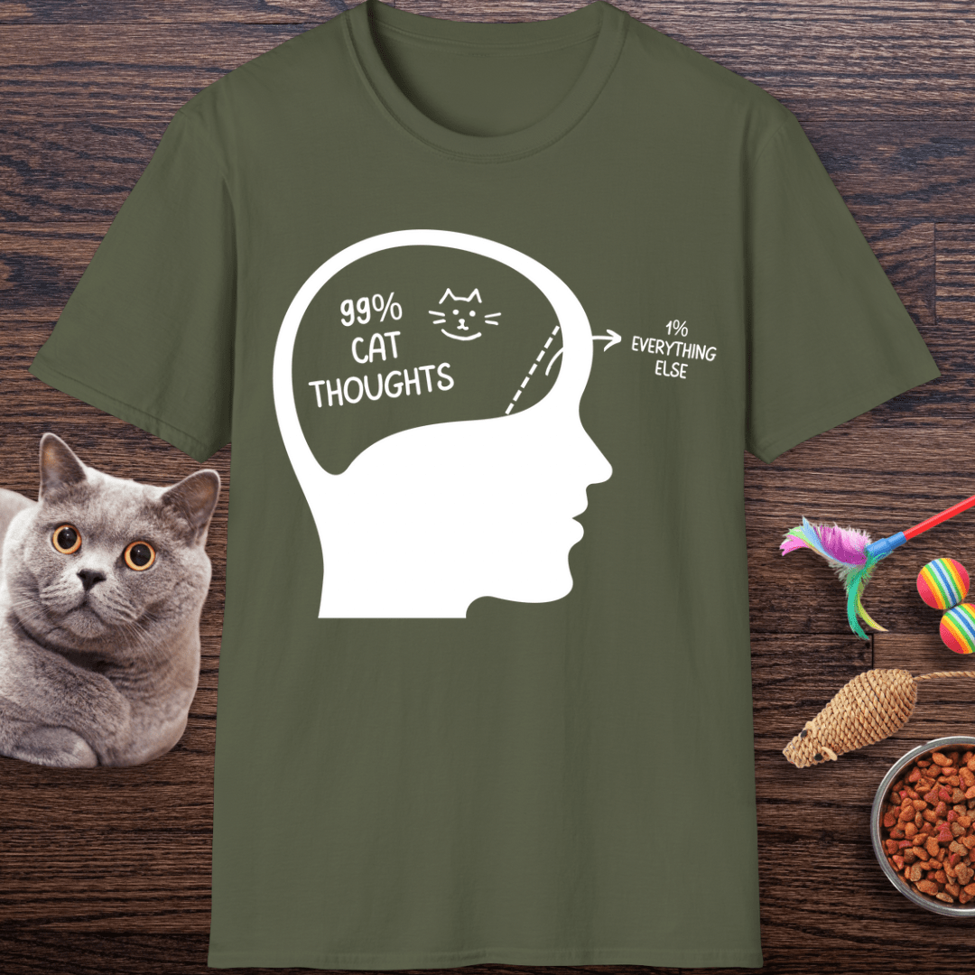 99% Cat Thoughts T-Shirt