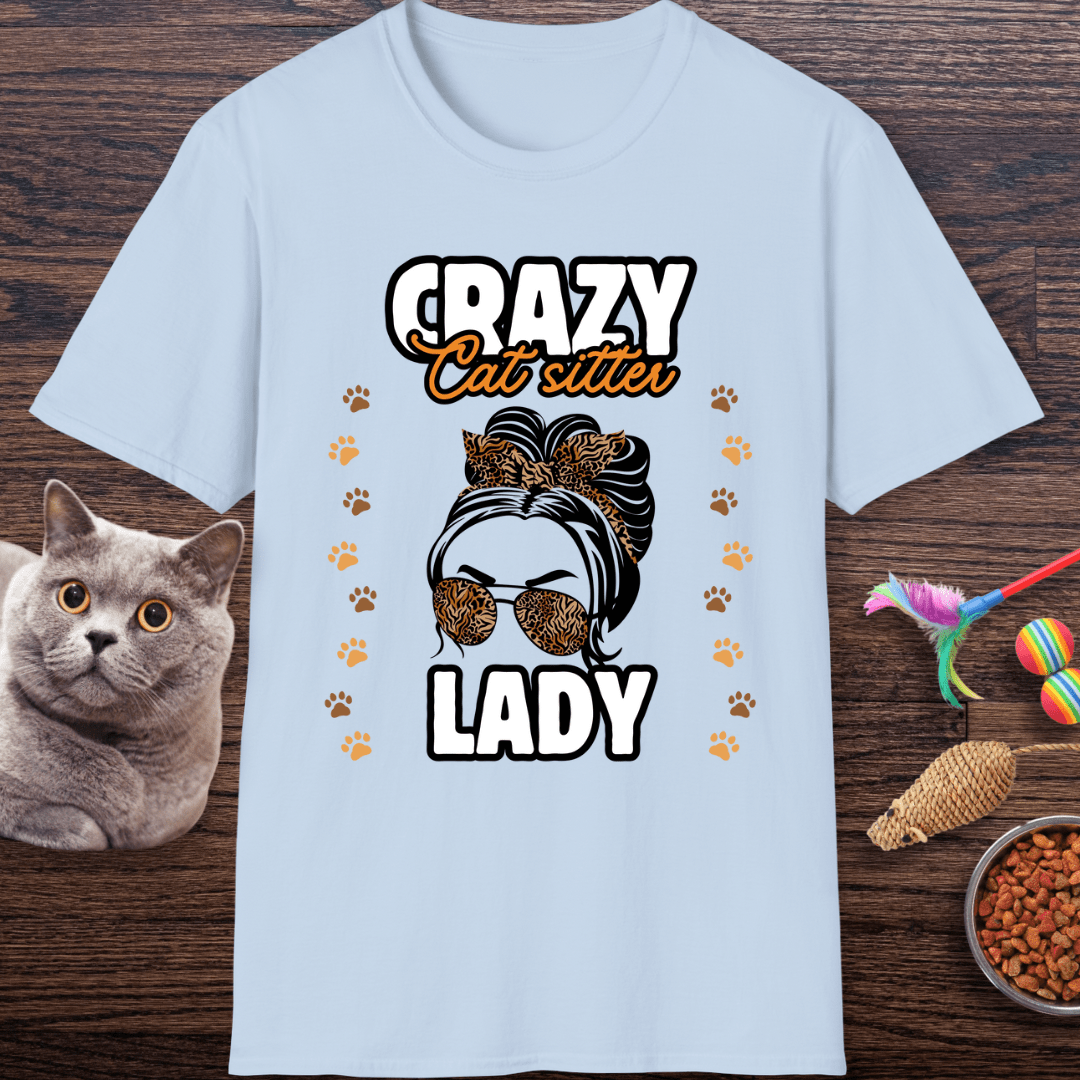 Crazy Cat Sitter Lady T-Shirt