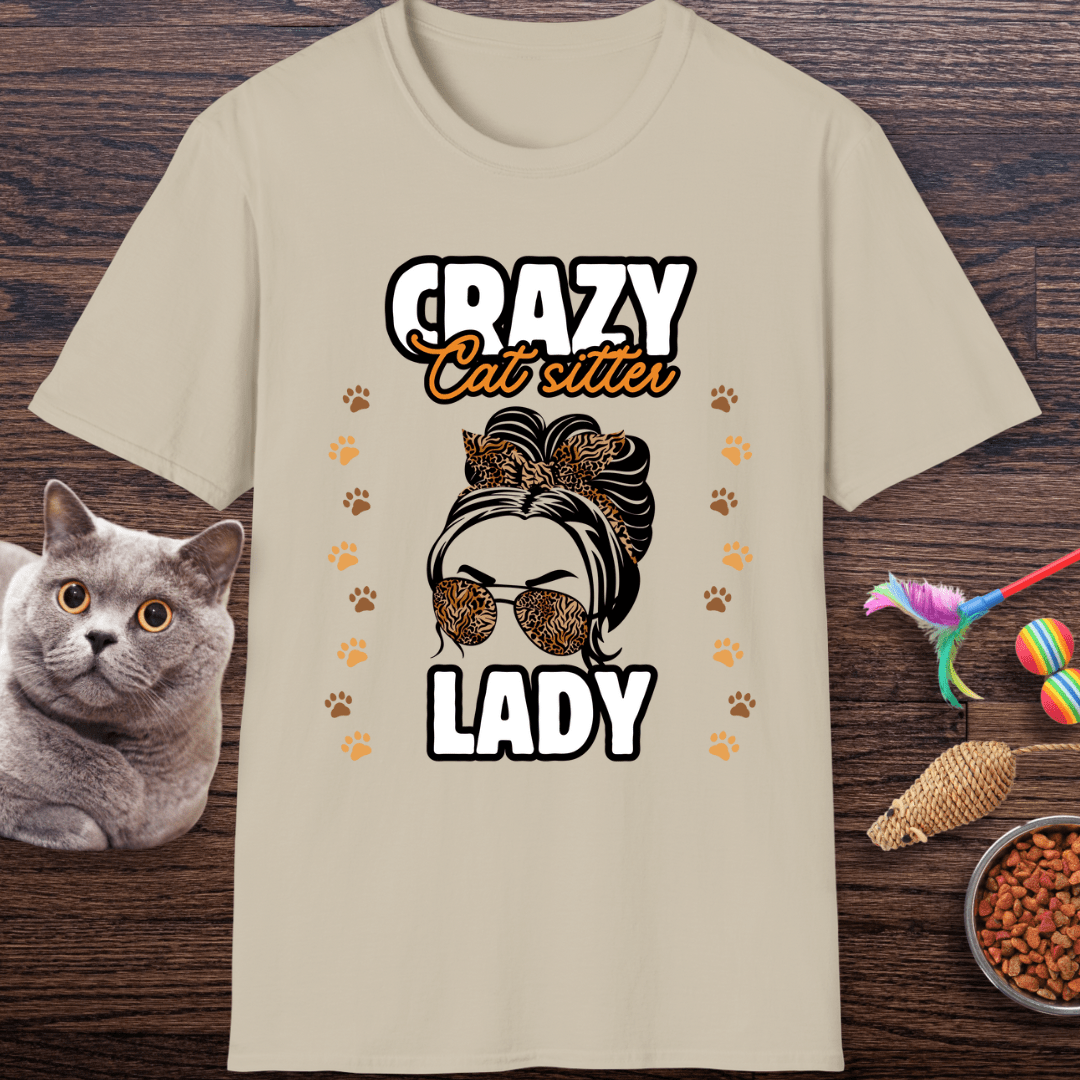 Crazy Cat Sitter Lady T-Shirt