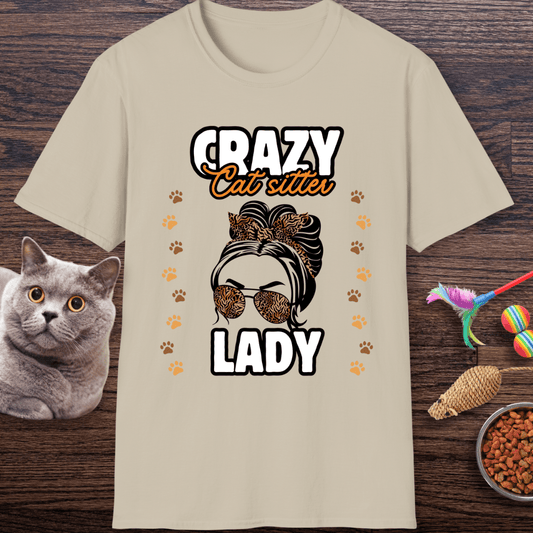 Crazy Cat Sitter Lady T-Shirt