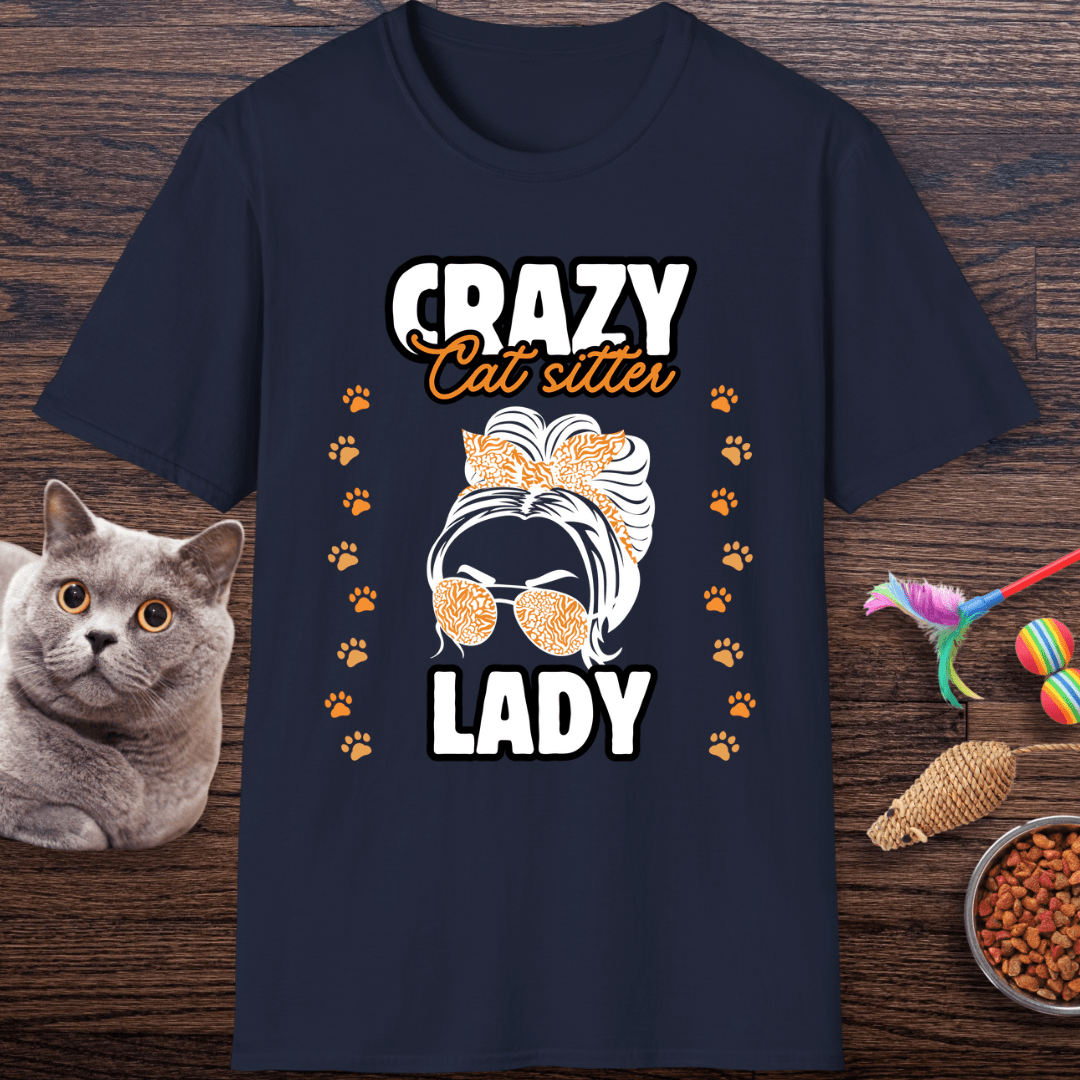 Crazy Cat Sitter Lady T-Shirt