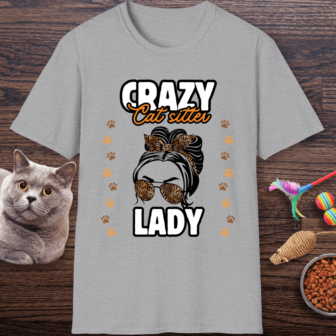Crazy Cat Sitter Lady T-Shirt
