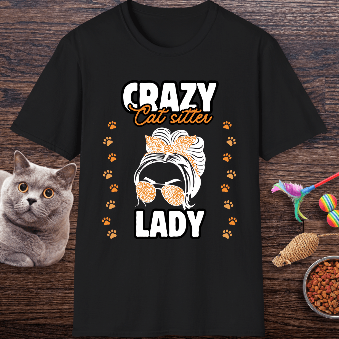 Crazy Cat Sitter Lady T-Shirt