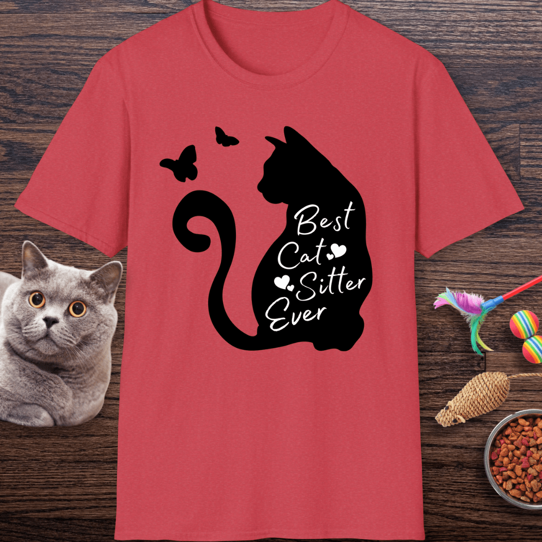 Best Cat Sitter Ever Silhouette T-Shirt