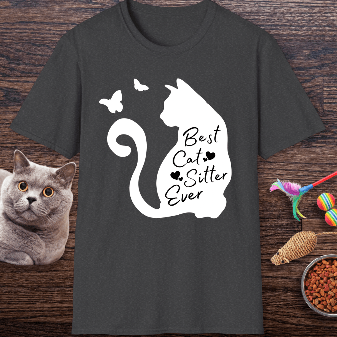 Best Cat Sitter Ever Silhouette T-Shirt