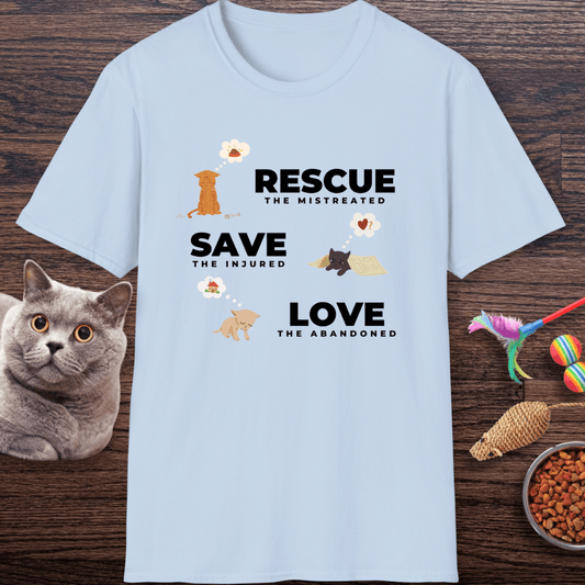 Rescue Save Love Cats T-Shirt