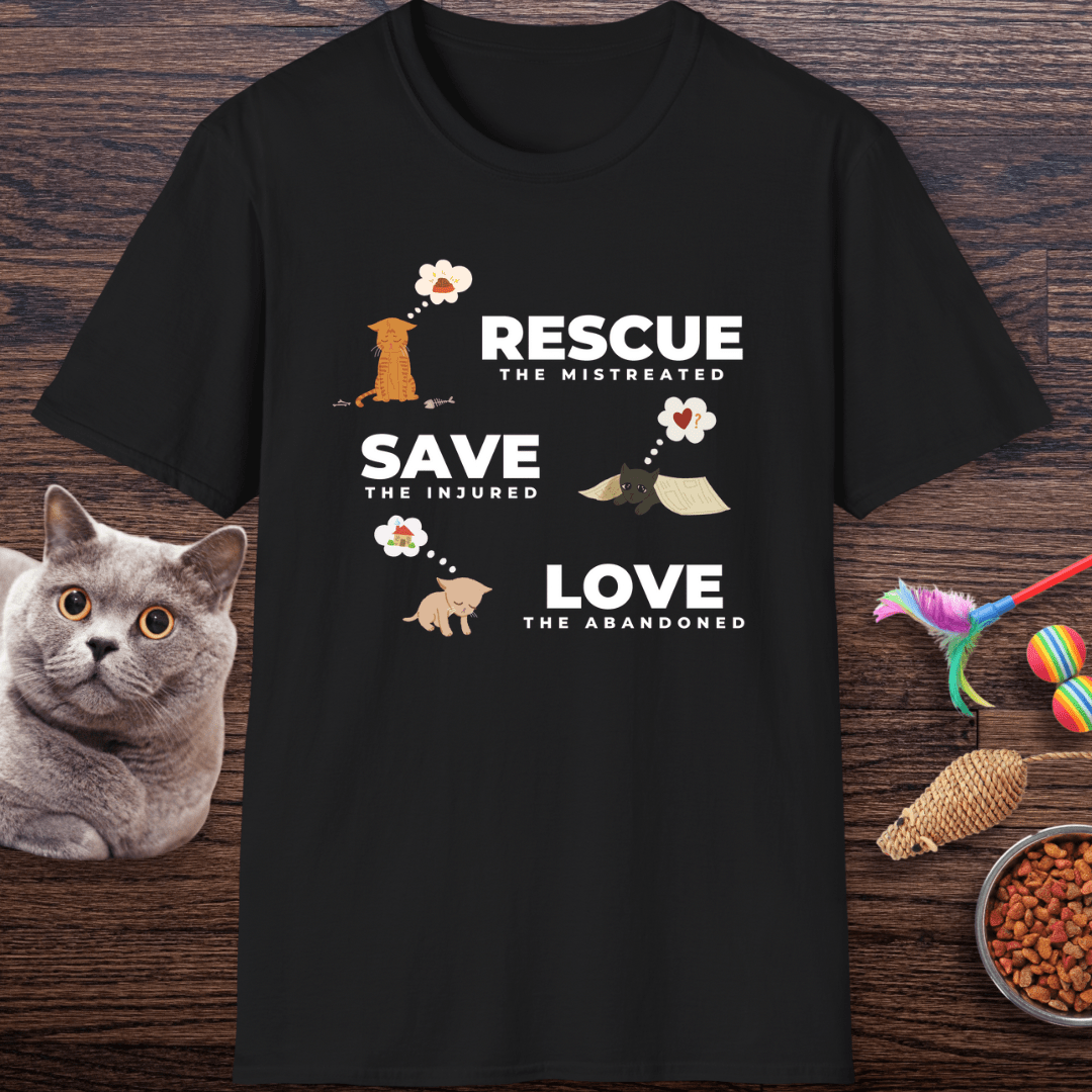 Rescue Save Love Cats T-Shirt