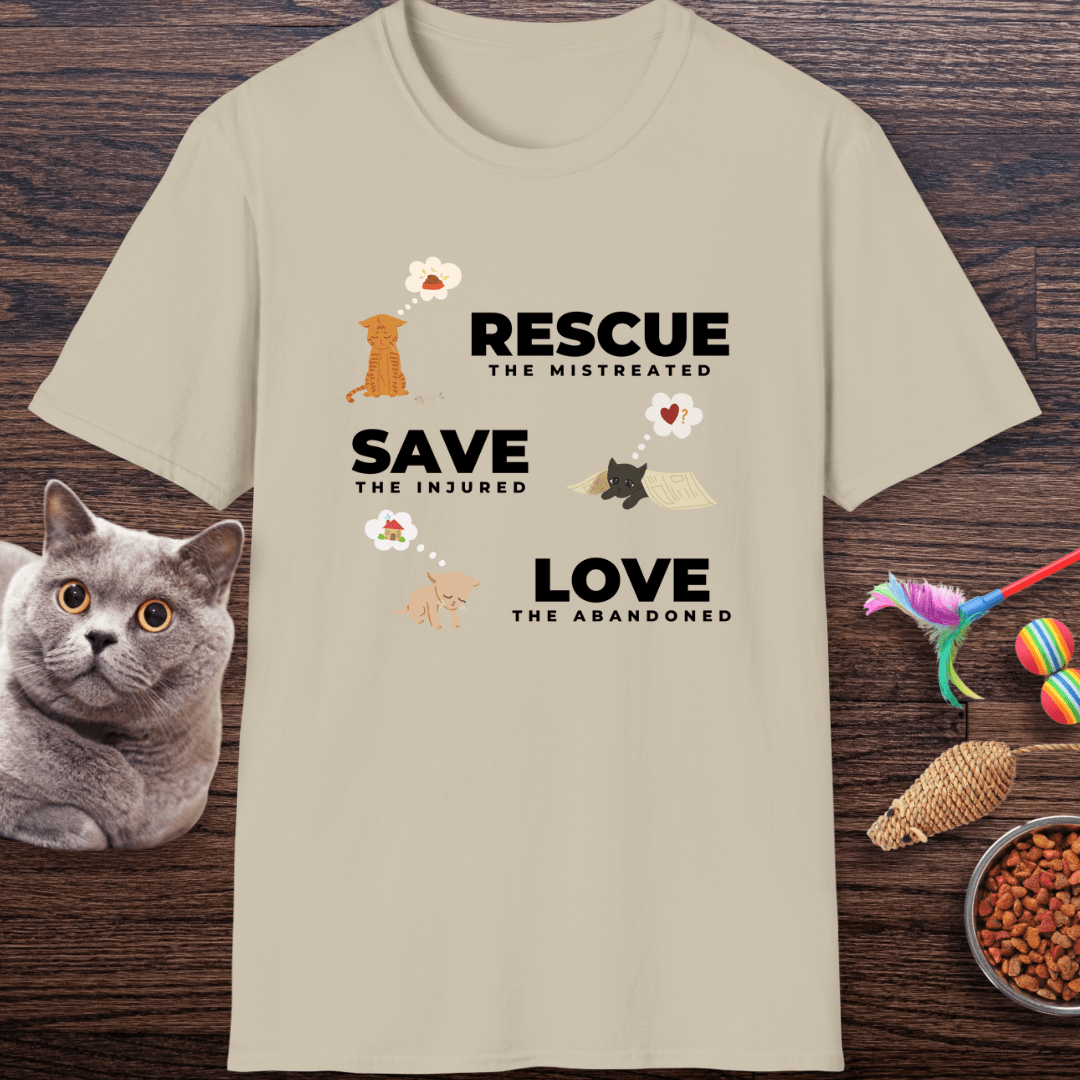 Rescue Save Love Cats T-Shirt