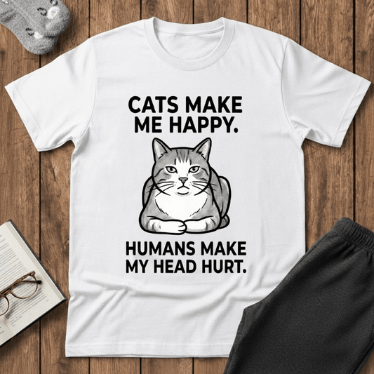Cats Make Me Happy T-shirt