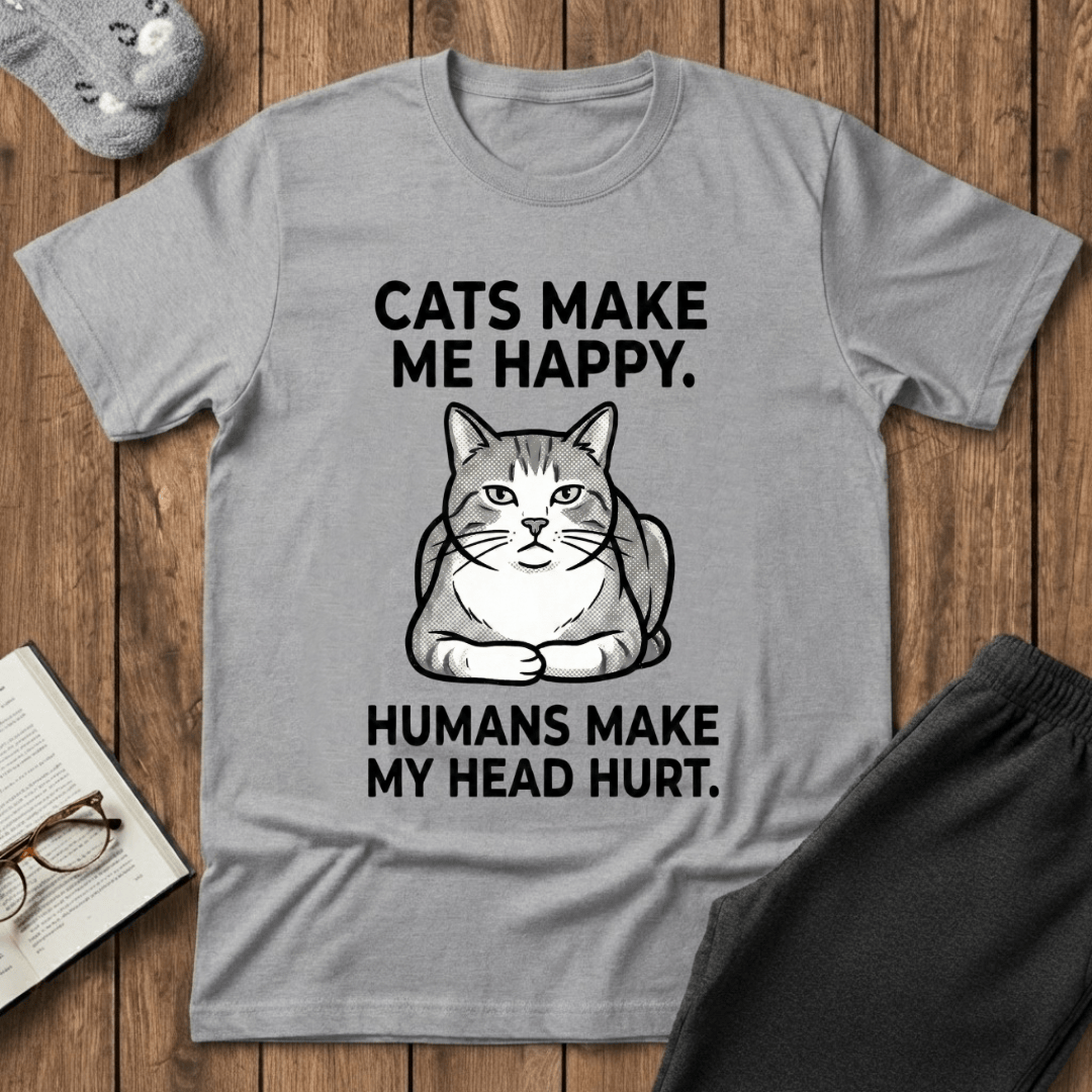 Cats Make Me Happy T-shirt