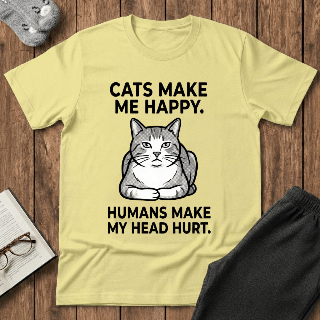 Cats Make Me Happy T-shirt