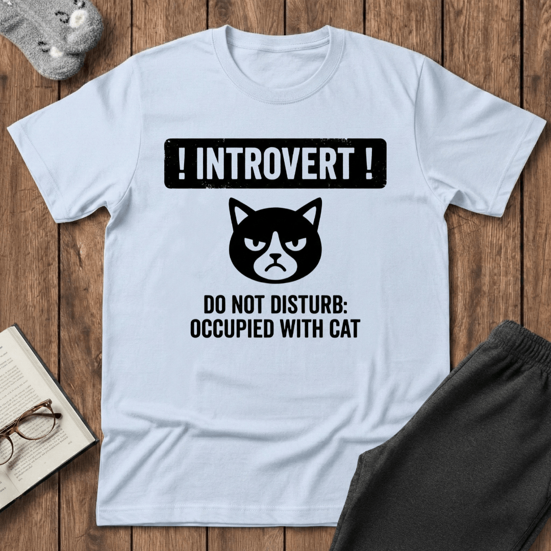 Introvert Occupied With Cat T-shirt