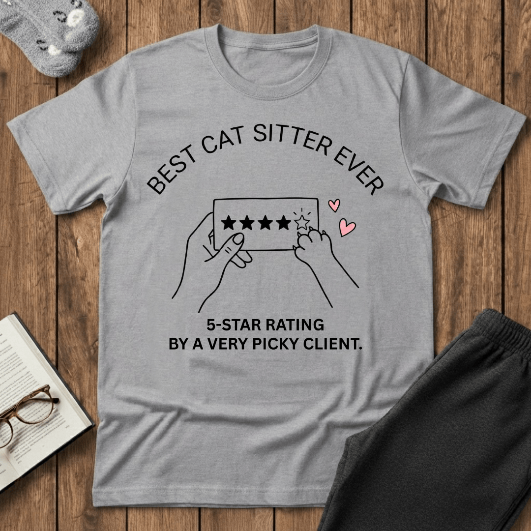 5-Star Rating Cat Sitter T-Shirt