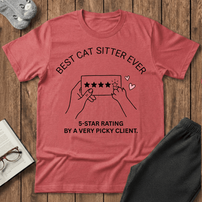 5-Star Rating Cat Sitter T-Shirt