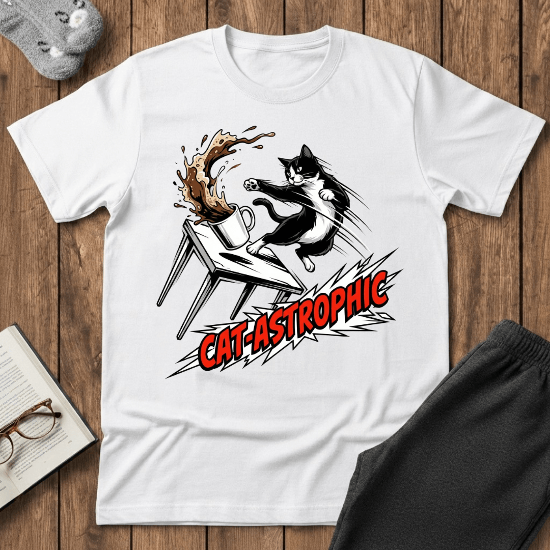 "Cat-astrophic" Action Chaos T-Shirt
