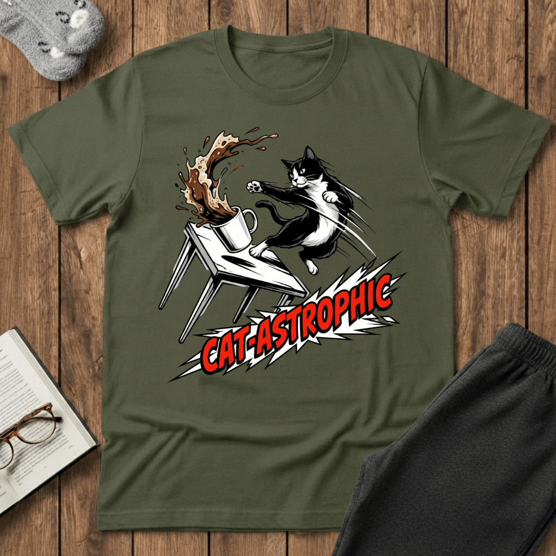 "Cat-astrophic" Action Chaos T-Shirt