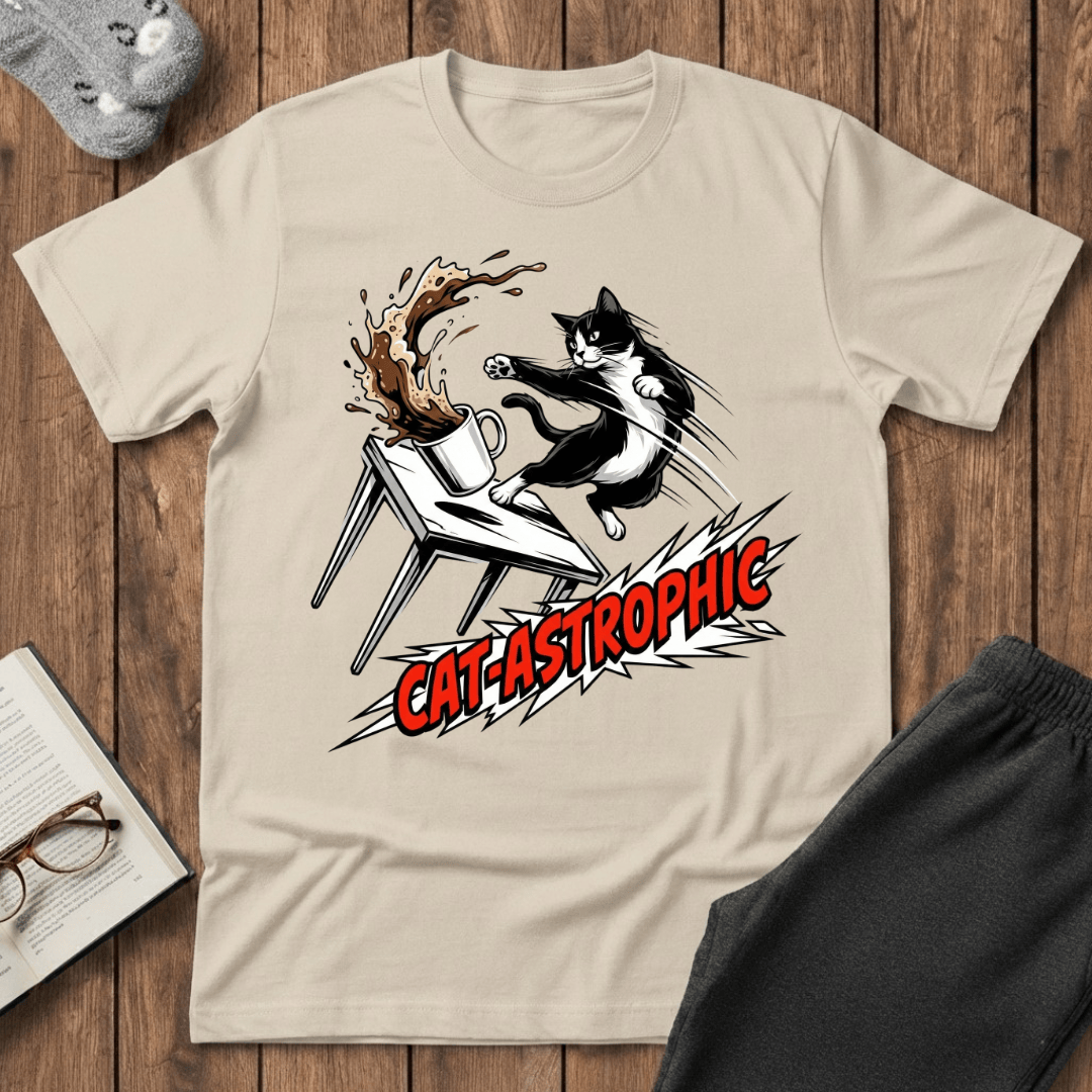 "Cat-astrophic" Action Chaos T-Shirt