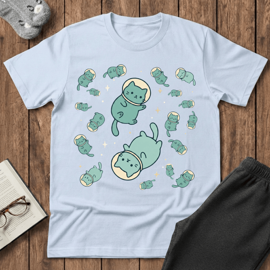 Floating Astronaut Cats T-shirt