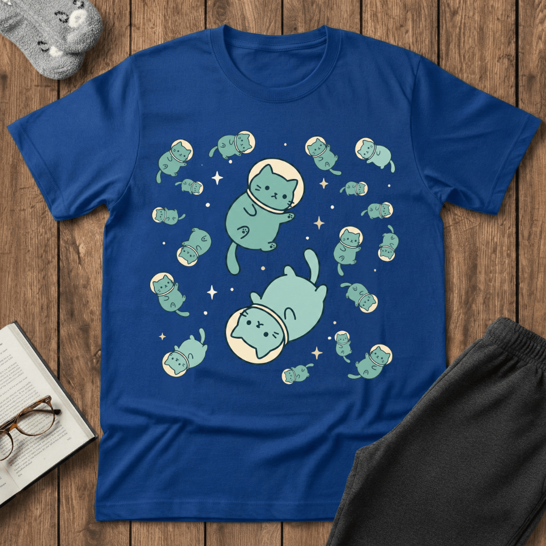 Floating Astronaut Cats T-shirt