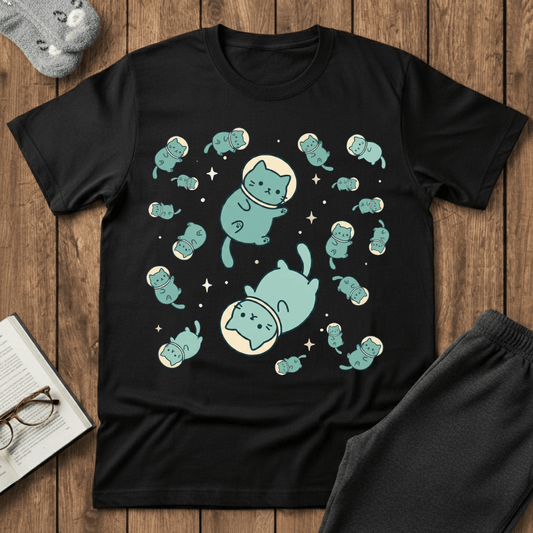Floating Astronaut Cats T-shirt