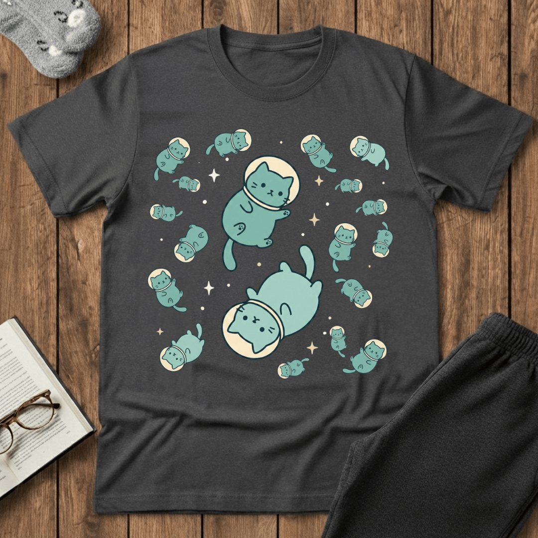Floating Astronaut Cats T-shirt