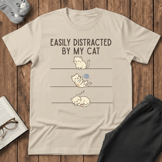 Easily Distracted By My Cat T-shirt