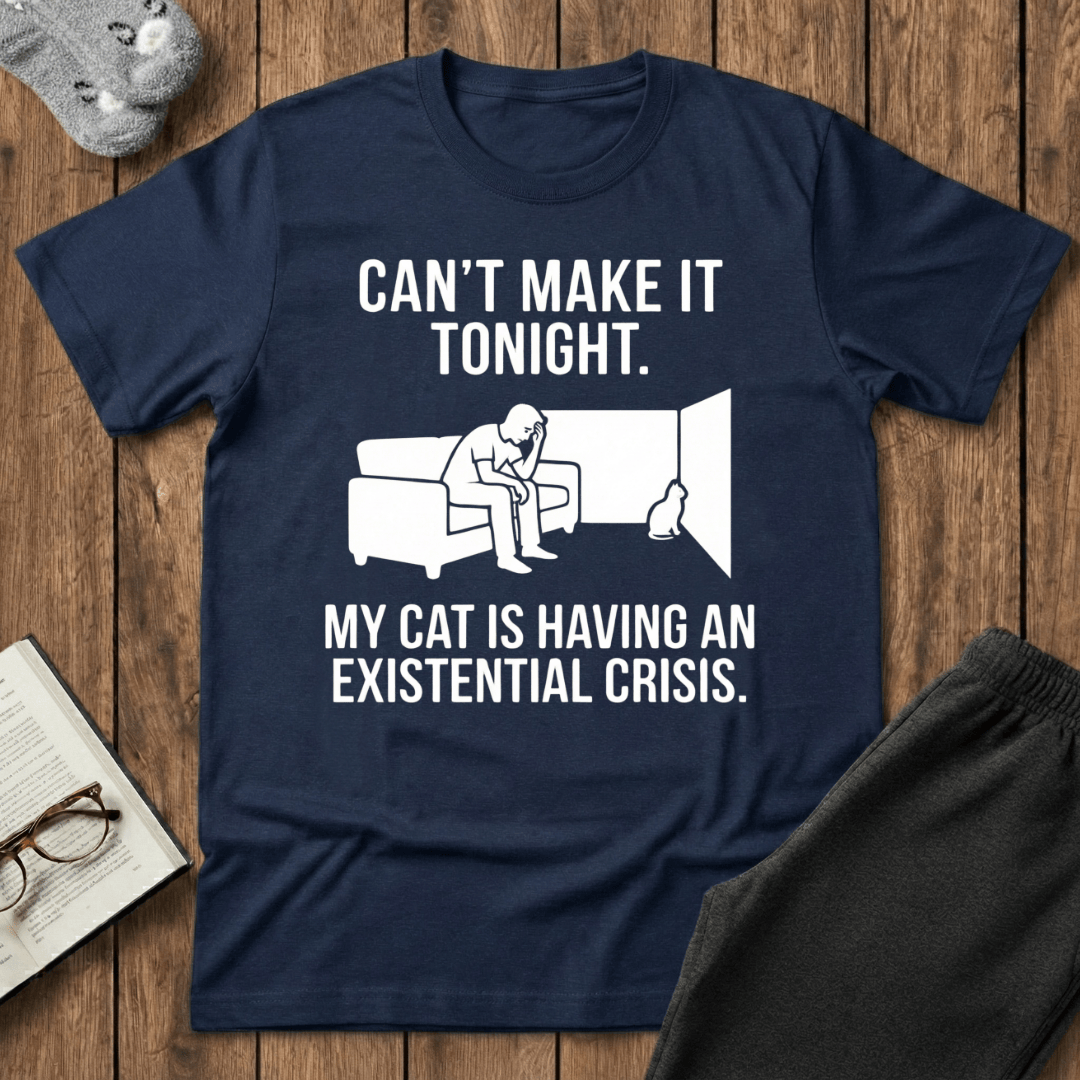 "Existential Crisis" Homebody Cat T-Shirt