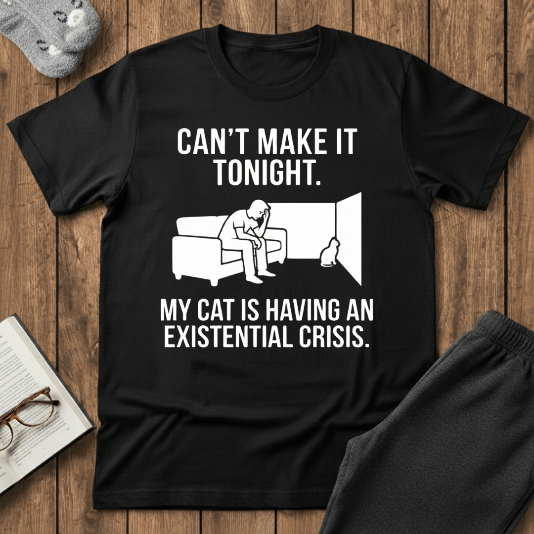 "Existential Crisis" Homebody Cat T-Shirt