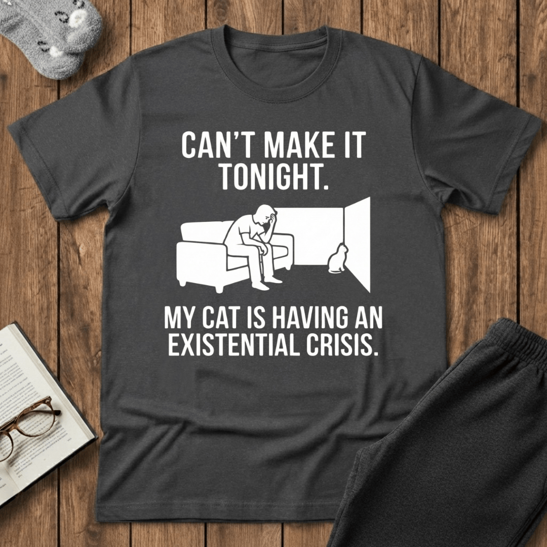 "Existential Crisis" Homebody Cat T-Shirt