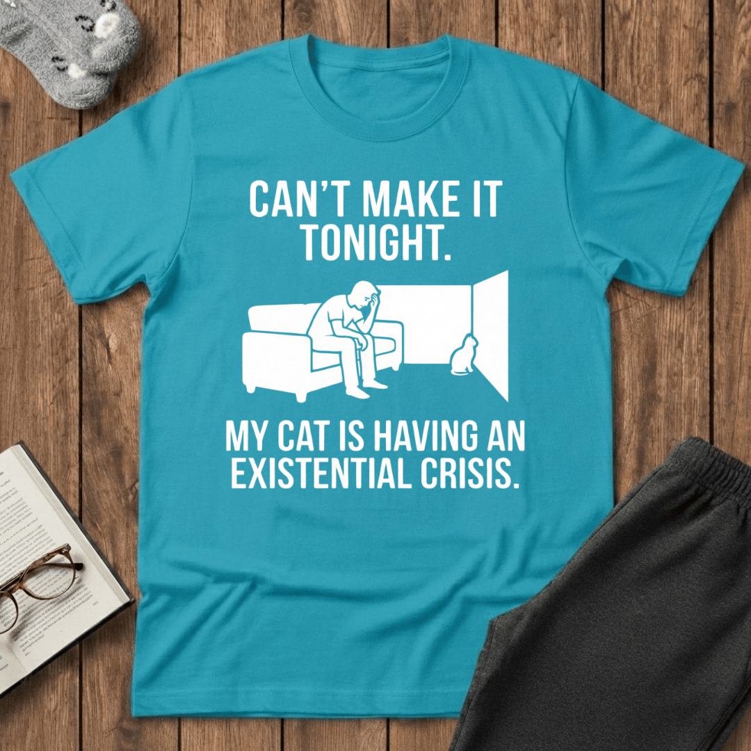 "Existential Crisis" Homebody Cat T-Shirt