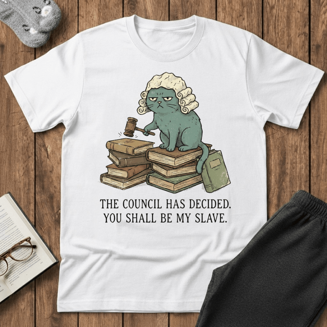 "The Council Has Decided" Judge Cat T-Shirt