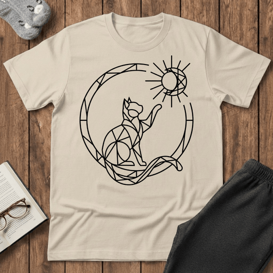 Geometric Stained Glass Cat T-Shirt