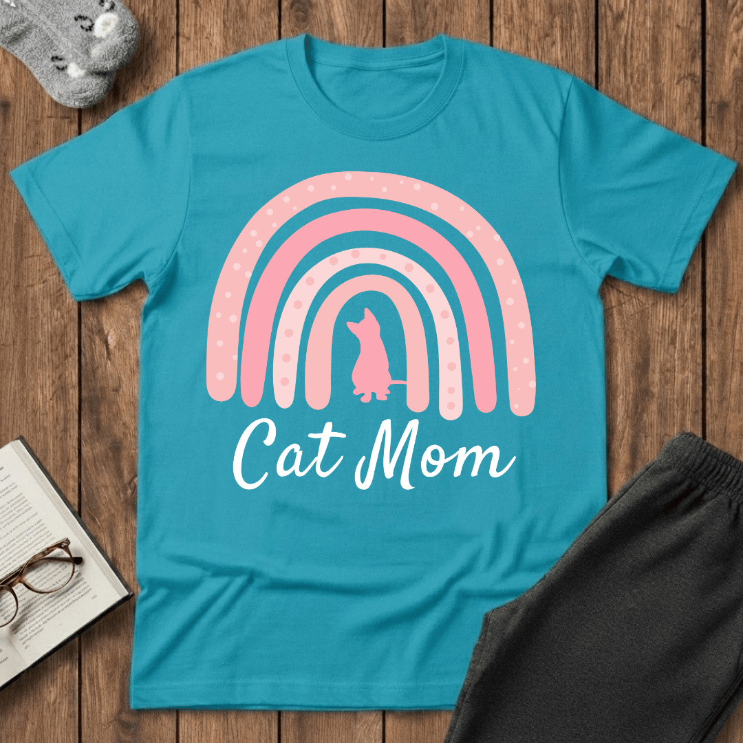 Rainbow Cat Mom T-Shirt