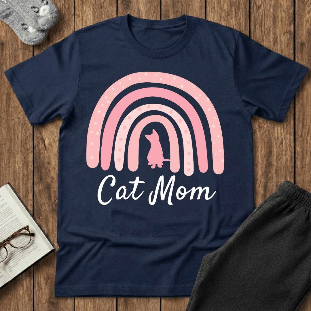 Rainbow Cat Mom T-Shirt