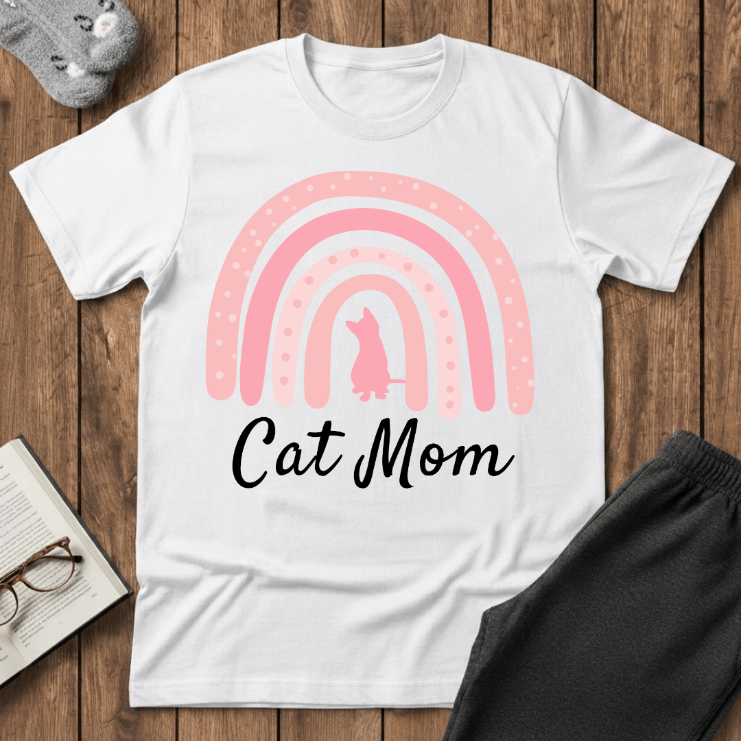 Rainbow Cat Mom T-Shirt