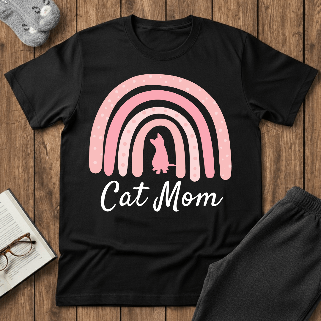 Rainbow Cat Mom T-Shirt